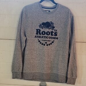 Roots Men's Heather Gray Crewneck Sweater